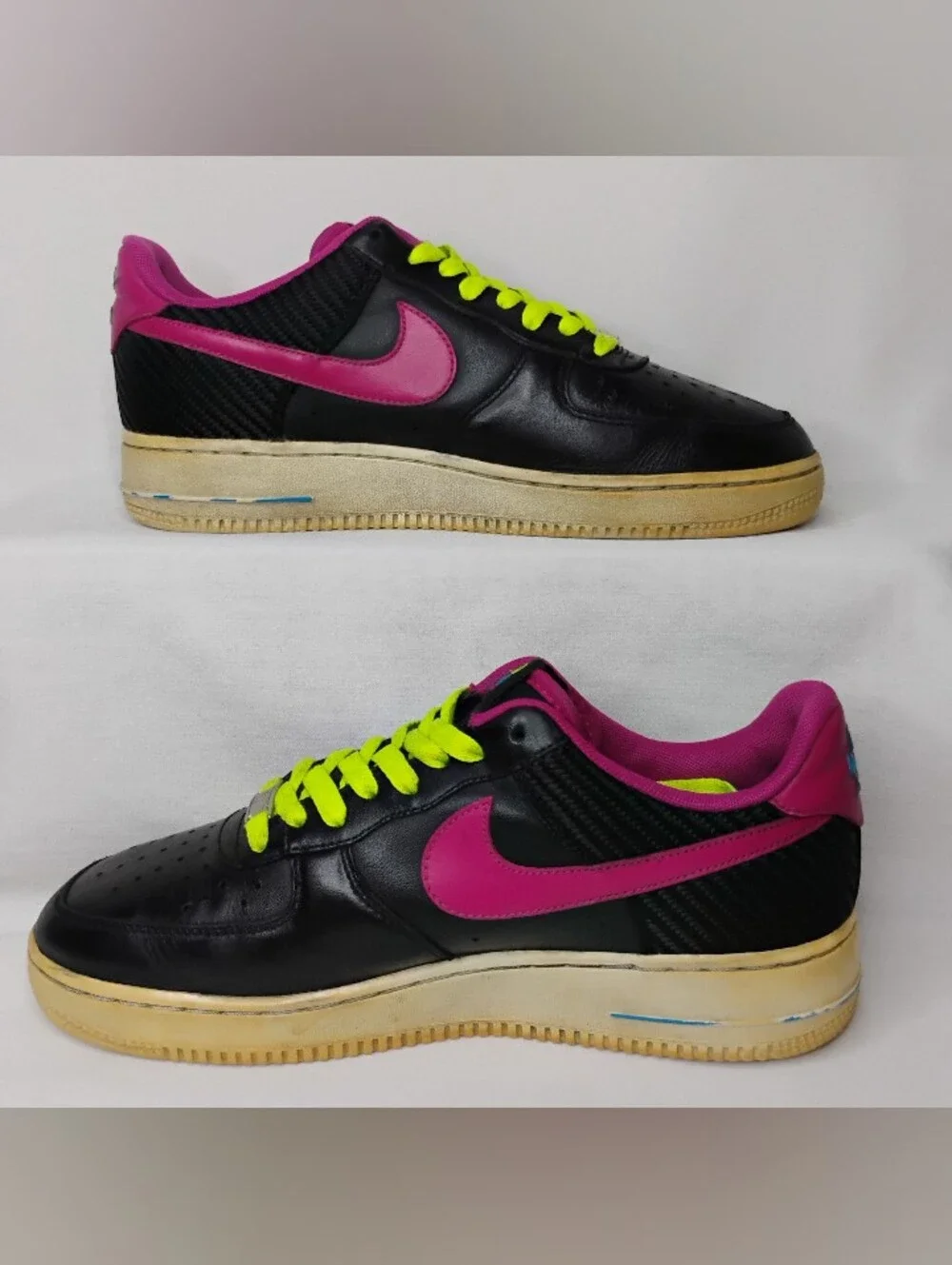 Men's Size 7.5 Vintage Nike Air Force 1 London AF1 Fireberry Retro 2012 Sneakers